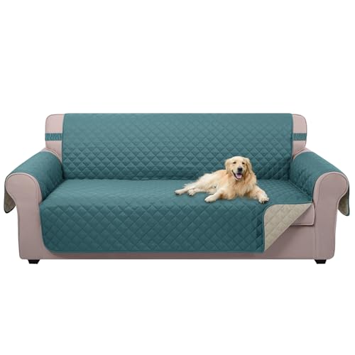 4 Seater Sofa Cover 91''Large Couch Cover (Blue/Beige / 91''sofa Xxl - Xxl Large)