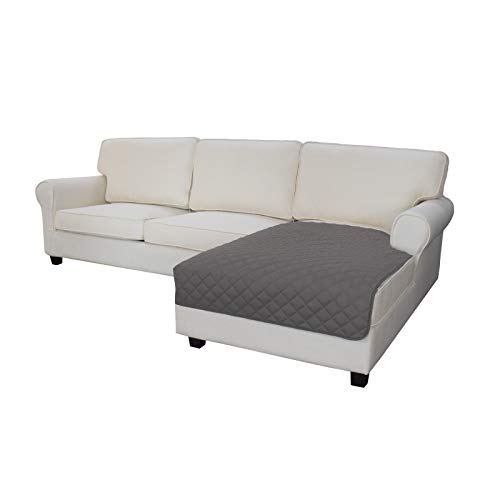 Sectional Couch Covers for Dogs L Shape Sofa Cover Reversible Sofa Slipcover Chaise Lounge Cover Furniture Protector Cover for Pets Dog Cat (42" x 52" / Gray/Gray)