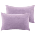 Flannel King Size Pillow Cases Set of 2 (Lavender / 36" x 20" (Pack of 2))