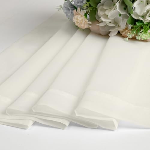 Ivory Sheer Curtains 68 Inch Length 2 Pcs (Ivory / 42"W x 68"L (Pack of 2))