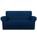 Stretch Loveseat Covers Fleece Couch Covers for Sofa Navy (Medium Loveseat / Navy)