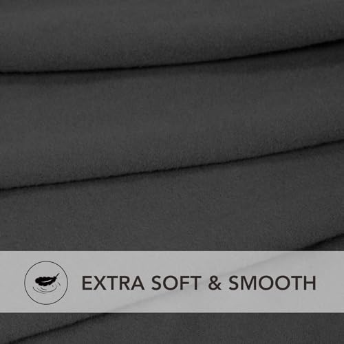 Super Stretch Sofa Slipcover (Medium-XL Oversized Loveseat / Dark Gray)
