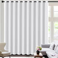 White Curtains for Sliding Glass Door Room Divider Curtains Noise Reduce Barrier Privacy Curtain Panel Portable Window Screen Sliding Partition (180"W x 96"L (Pack of 1) / Pure White)