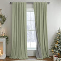 Nursery Blackout Curtains for Baby Girls Room Boys Bedroom Boho Cottagecore Cottage Core Home Decor Sage Green Curtains for Living Room 90 Inches Long 2 Panel Set Light Sage Pale Grey Green Gray Drape (Sage Green / 52"W x 90"L (Pack of 2))