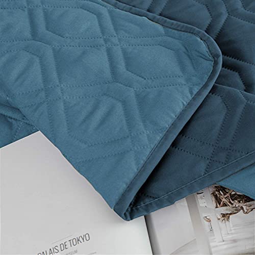 Waterproof Dog Bed Cover Pet Blanket for Furniture Bed Couch Sofa Reversible (68x82 Inch (Pack of 1) / Navyblue+stoneblue)
