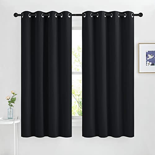 Black Curtains for Boys Room (Black / 46"W x 63"L (Pack of 2))
