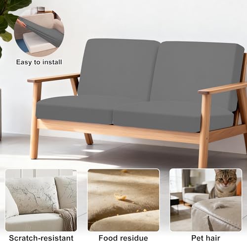 4 Pcs Outdoor Cushion Covers (Grey / Jacquard-4PCS)