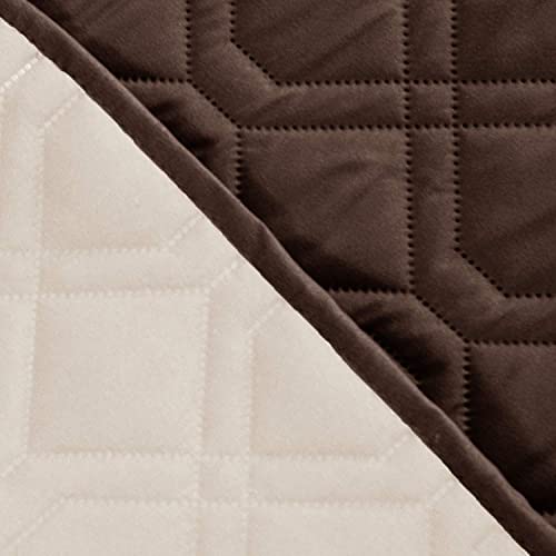 Waterproof Dog Bed Blankets Cover for Bed Couch Sofa Reversible (30x70 Inch (Pack of 1) / Chocolate+beige)