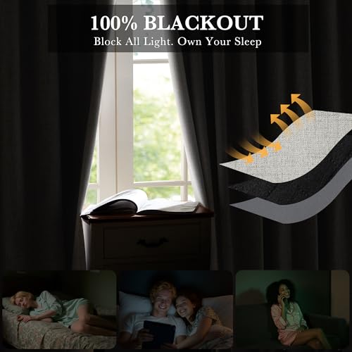 100% Blackout Cream Curtains (Cream / 52"W x 84"L (Pack of 2))