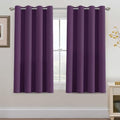 Blackout Curtain for Living Room Thermal Insulated Window Treatment Curtain 54 inch Length Energy Saving Solid Grommet Top Blackout Drape (52"W x 54"L (Pack of 1) / Plum Purple)