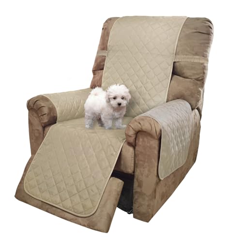 Reversible Recliner Chair Covers (Sand/Beige / 28''recliner-oversized)