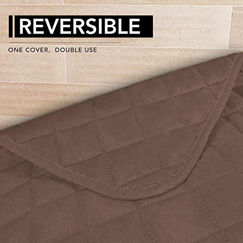 Sectional Couch Covers for Dogs L Shape Sofa Cover Reversible Sofa Slipcover Chaise Lounge Cover Furniture Protector Cover for Pets Dog Cat (42" x 68" / Brown/Brown)