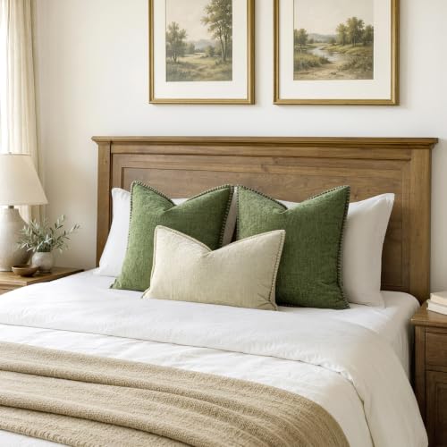 Decorative Couch Throw Pillow Covers 18x18 Inch Sage Green 2 Pack (Sage Green / 18" x 18" (Pack of 2))