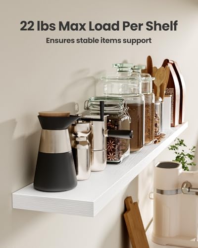 Amada 23.6" Floating Shelves for Wall Decor & Storage (White / 23.6 Inches)