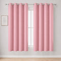 Pink Blackout Curtains 66 x 63 Inch Length (Pink / 66"W x 63"L (Pack of 2))