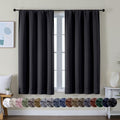 Ava Halloween Black Short Blackout Curtains for Bedroom 54 Inches Long 2 Panels Set (Black / 40"W x 54"L (Pack of 2))