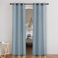 Stone Blue Linen Doorway Curtains 80 inches Long (Stone Blue / 34"W x 80"L (Pack of 2))