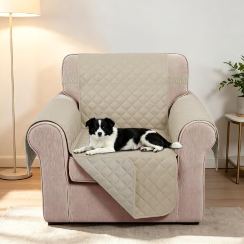 Reversible Recliner Chair Covers (Sand/Beige / 23'' Chair)