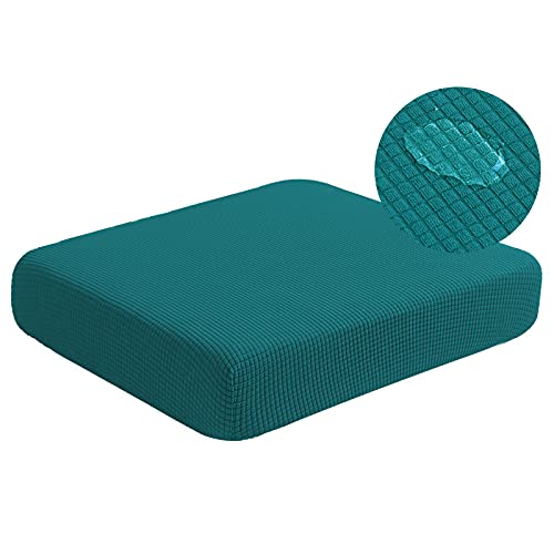 Water Resistant Couch Cushion Covers Stretch Sofa Seat Slipcover for Pets (Small / Dark Teal)