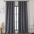 Grey Blackout Curtains for Bedroom 102 Inches Long 2 Panels (Grey / 50"W x 102"L (Pack of 2))