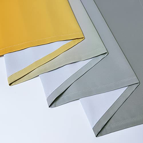 Ombre Yellow and Grey Curtains for Bedroom (52"W x 72"L (Pack of 2) / Yellow and Grey)