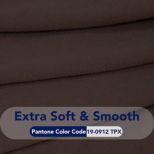 Stretch Loveseat Covers Fleece Couch Covers for Sofa Chocolate (Medium Loveseat / Chocolate)