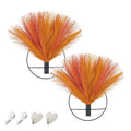 Boho Pampas Wall Decor Black Metal Wall (29-pampas-Gold&OldOrange - Black Ring / S 7.8inch (Black Ring))
