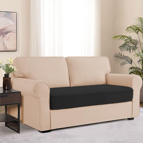 Water Repellent Sofa Cushion Slipcovers (Medium / Black)