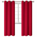 Red Blackout Curtains for Bedroom 72 Inch Long (Red / 42"W x 72"L (Pack of 2))