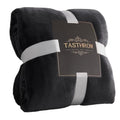 Large Flannel Fleece Throw Blanket (Two Pack 50"x70" / Black)