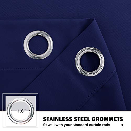 Royal Blue Blackout Kitchen Curtains (Royal Blue / 42"W x 36"L (Pack of 2))