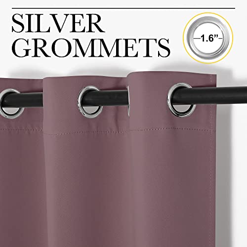 Blackout Curtains for Office 2 Panels 55 x 90 (Dry Rose / 55"W x 90"L (Pack of 2))