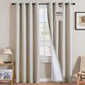 100% Blackout Linen Curtains 84" L 2 Panels Heathered Linen (Heathered Linen / 52"W x 84"L (Pack of 2))