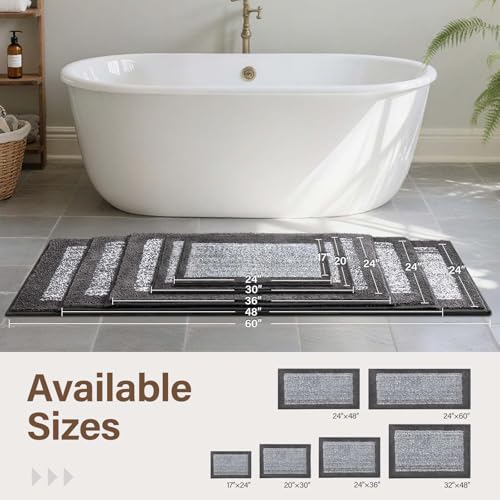 48x32 Large Bathroom Rugs Non Slip Washable (A-grey / 2'8" x 4' (Rectangular))