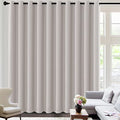 Blackout Curtains for Sliding Glass Door Room Divider Curtains Noise Reduce Curtain Panel Portable Window Screen Sliding Partition (180"W x 96"L (Pack of 1) / Stone)