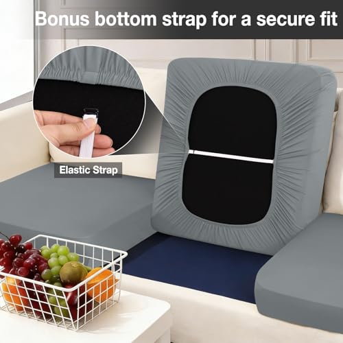 14Pcs Patio Cushion Covers (Grey / 14PCS)