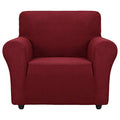 Super Stretch Chair Slipcover Universal Sofa Chair Covers for Living Room Dogs Pet Furniture Protector Spandex Armchair Slipcovers with Anti Slip Foam Sticks (Wine Red / Small (30"-47"))