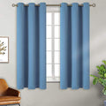 Blackout Curtains for Bedroom (Faded Denim / 38"W x 63"L (Pack of 2))
