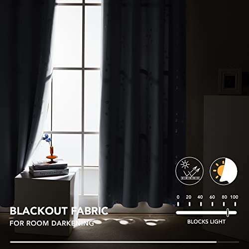 Room Darkening Curtains (Greyish White/Cubic / 52"W x 95"L (Pack of 2))