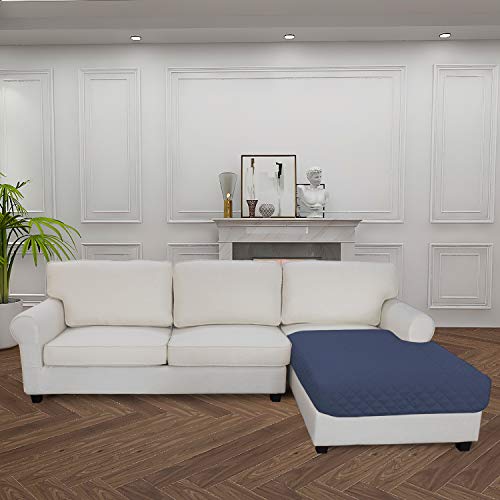 Sectional Couch Covers for Dogs L Shape Sofa Cover Reversible Sofa Slipcover Chaise Lounge Cover Furniture Protector Cover for Pets Dog Cat (42" x 68" / Dark Blue/Dark Blue)