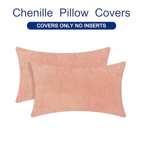 Decorative Couch Throw Pillow Covers 26 X 16 Inches Dusty Pink (26" x 16" (Pack of 2) / Dusty Pink)