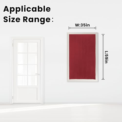 Self Adhesive Curtains (35"W x 59"L (Pack of 1) / Burgundy)