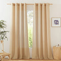 Rustic Linen 144 inch Long Curtains for Living Room (Burlap / 55"W x 144"L (Pack of 2))