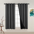Charcoal Grey 100% Blackout Curtains 54 Inches Long 52" Wide 2 PCS (52"W x 54"L (Pack of 2) / Charcoal Grey)