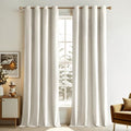 Velvet Curtains Ivory 52 x 90 Inch Length Set of 2 (Ivory / 52"W x 90"L (Pack of 2))
