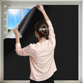 Portable Blackout Curtains for Bedroom Adhesive Thermal Window Blinds Cover (118"W x 57"H)