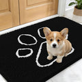 Dog Door Mat for Muddy Paws 24x16 (Black / 24" X 16")