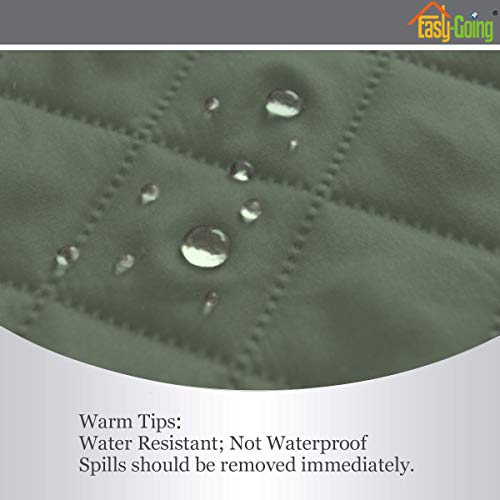 Reversible Couch Cover (Greyish Green/Beige / Large Futon)