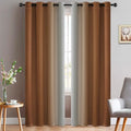Ombre Curtains Burnt Orange and Greyish White for Bedroom (52"W x 84"L (Pack of 2) / Burnt Orange)