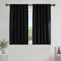 Window Blackout Curtains (Black / 52"W x 54"L (Pack of 2))